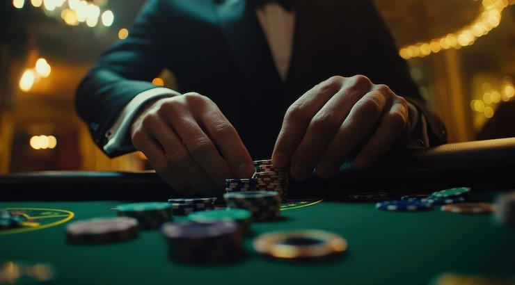 Antarmuka permainan slot Galactic Gems dengan fitur bonus dan pengganda ditampilkan